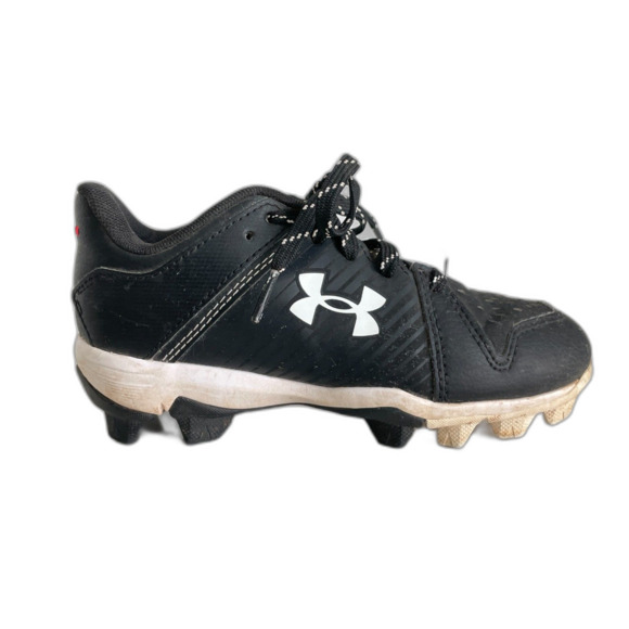 Youth Boys Under Armour Leadoff Black Low Rim Baseball/Soccer Cleats Size 12K - Picture 11 of 15